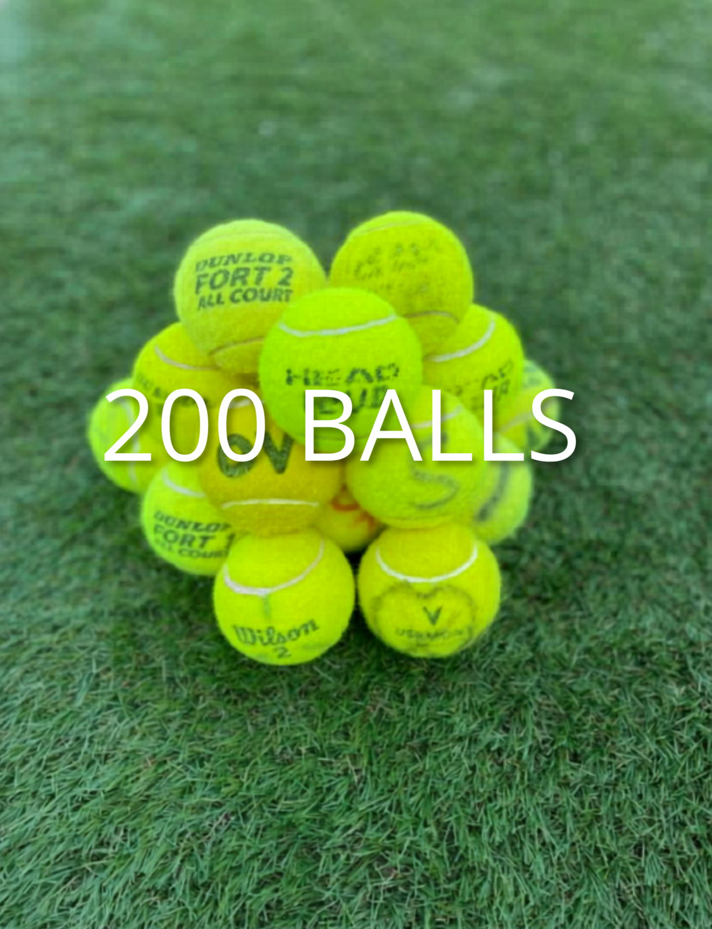 GRADE D - Bulk Buy 200 'Good' Pre-Owned Tennis Balls