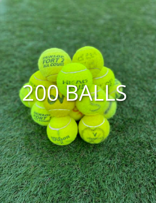 GRADE D - Bulk Buy 200  'Good' Pre-Owned Tennis Balls